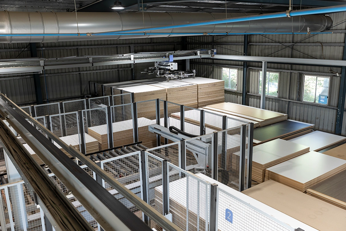 CNC router creating precision cabinet parts